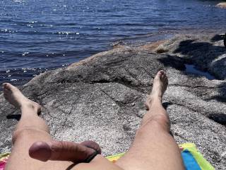 A hot day in Halifax and a secluded lake to go for skinny dipping.  Does it get any better than this?  Yess, a sexy lady to share it with.