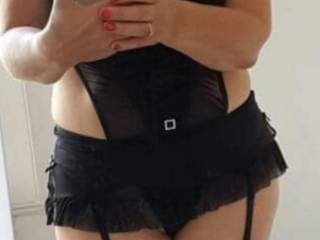 Wife loves wearing stockings and suspenders