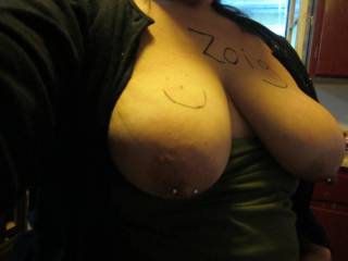 These boobies belong to hubby and ZOIG.com  Who wants to play with them?