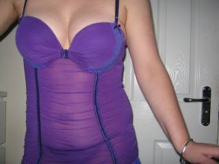 My cleavage in my new play wear