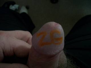 My soft cock with ZG on it.