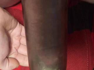 Here\'s my cock getting fat in my pump.