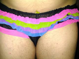Colorfull silky panties