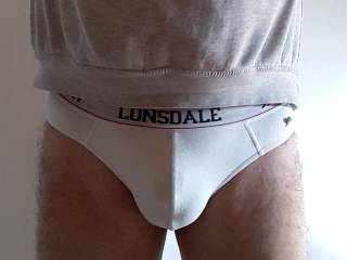 Someone pulled my shorts down showing my White briefs.