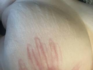 She said to smack her ass so she got what she asked for
