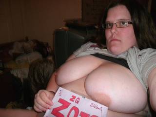big tits with zoig sign