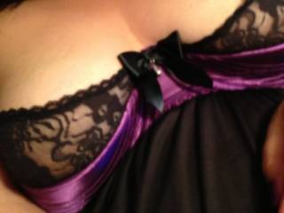You wear black and purple very well !! :) But i want terribly to take off your delicious lingerie !!! ;)
