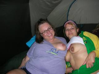 Wife and her friend showing there tits