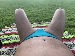 speedo, bikini, brief, sunbathing,Bayonne Park, outdoors,