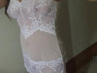 Mature wife in see through nightie