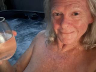 An evening in the hot tub, but i sure do need some company.