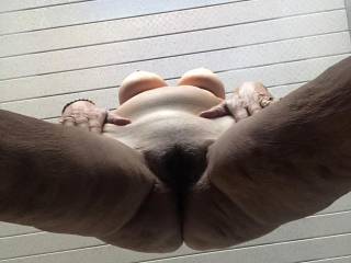 My Maggy is posing not only to tease, but to crazy me from lust......