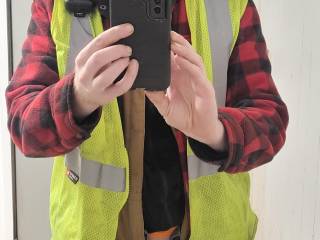 Decided to take a picture in the bathroom at work 🤪 😉