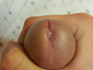 squeezing out the yummy precum