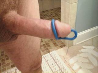A new plug inserted, this one is called the  "Cum Stopper". It is the blue one in my photo. It is 2 inches long,  silicone,  has a 1/4  inch diameter ball and glans ring.
