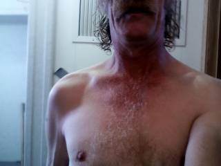 My slightly hairy chest...As you can see my beard is gone too...Do you like???