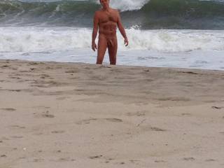 Just coming out of the water at my nude beach, love the looks I get you like?