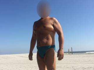 Bikini, speedo, thongs, underwear, sunbathing, outdoors, Atlantic City