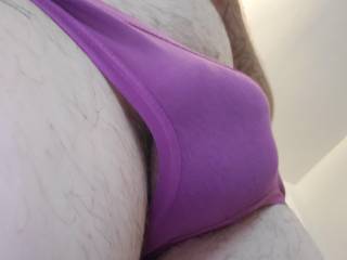 New pair of undies. Me cock scooping the new comfort area out