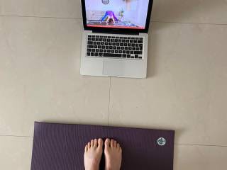 Getting ready for my Online Yoga Class
