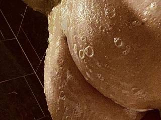 My bare booty in the shower