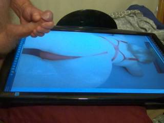 Sexybunny99 Live tribute in the chat room! Overshot my monitor a bit!