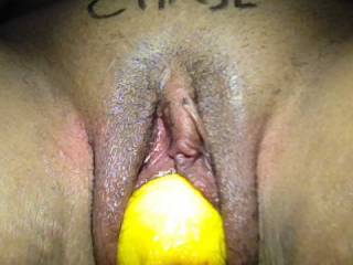 Send me your name and maybe you'll see it above my lemon stuffed pussy one day (;