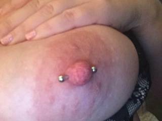 Perfect pierced nipple she found out quickly how much I approve