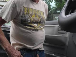 Outside with my dick out