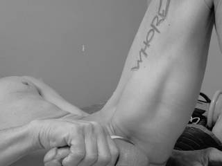 Dildo stroking