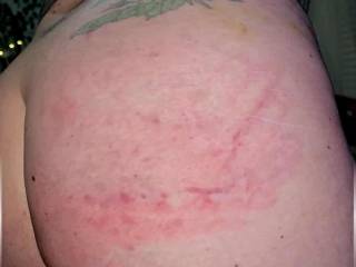 Spank me, paddle me, leave hand prints, welts, bruises for me to be reminded of my fully satisfying punishment and why I received it... For days after every time I try to sit down ...
