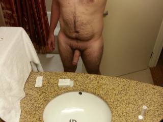 About to get soapy in my hotel shower, could use a hand with the hard to reach spots