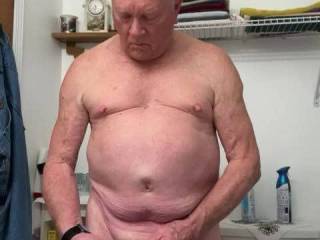 Massaging my cock and balls