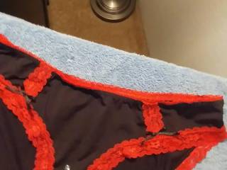 Cum on wife's panties after shopping