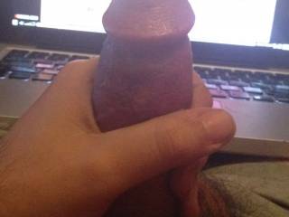 my cock, while watching porn