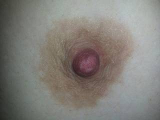 Close up of friends nipple.