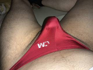 Trying on used thong I got online recently