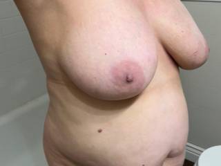 big titties and her cum belly