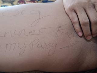 Do you read and see what my pink pussy needs?