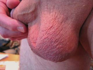 Balls close enough to lick.