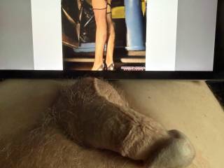 Silkykitty ~ “A picture of me standing by my husband’s old pickup truck. Would you give me a ride?”