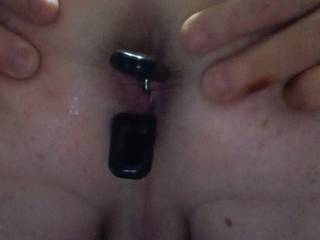 Me Penetrating My Ass With My Solid Steel Ring