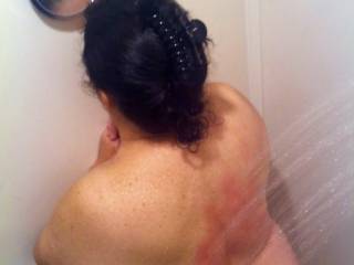 My wife was in the shower getting ready so we could meet some friends for dinner and I couldn’t resist taking a pic!
