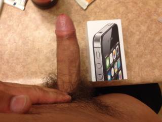 Just my hard dick while high on meth next to an iPhone 4s case. Whatcha think?