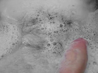 taking a bath