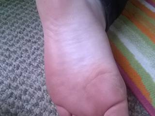 Girlfriends foot for those of you who are into that. This girl gives an amazing foot job!