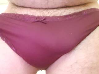 oh I love wearing and playing in panties Mmmm my favourite