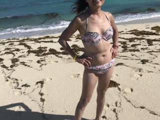 Laura  at the beach