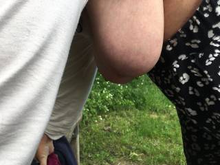 She was asked what she wanted to do first. She stood up, turned and got her big tits out, then braced herself on the seat - waiting then for the guest to approach from behind ...