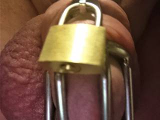 My new (smaller) chastity device.
